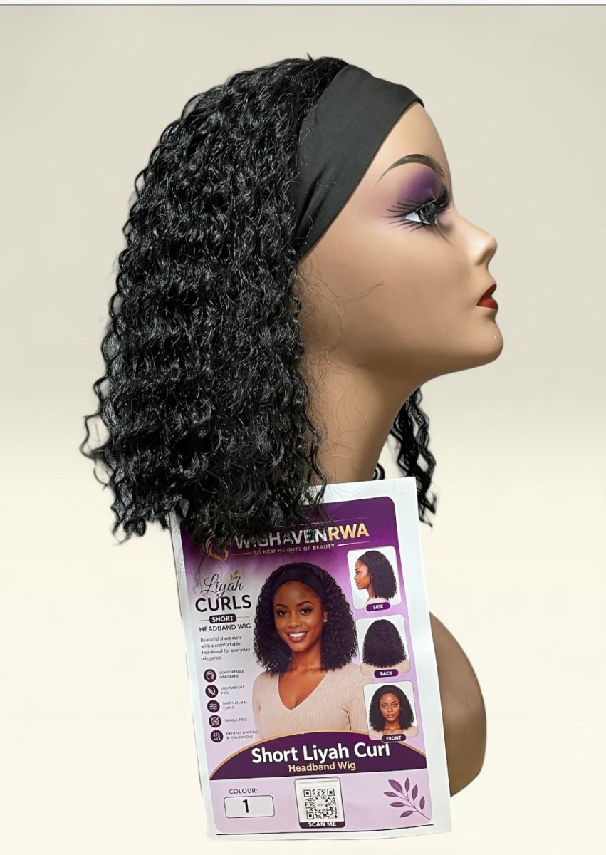 Short Liyah Curl headband wig