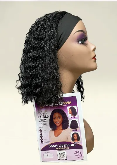 Short Liyah Curl headband wig